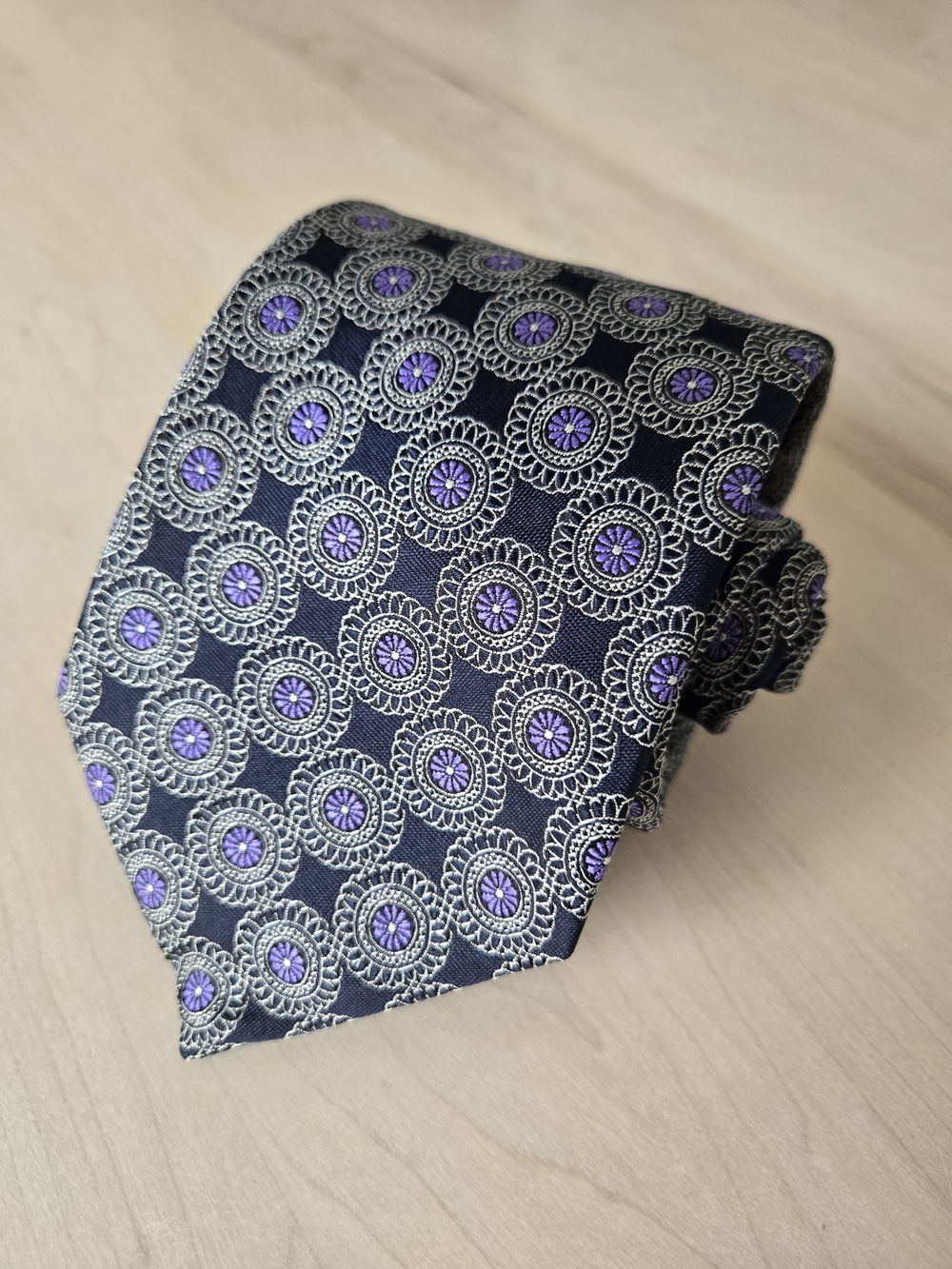 Eton Tie with Medallion Motif